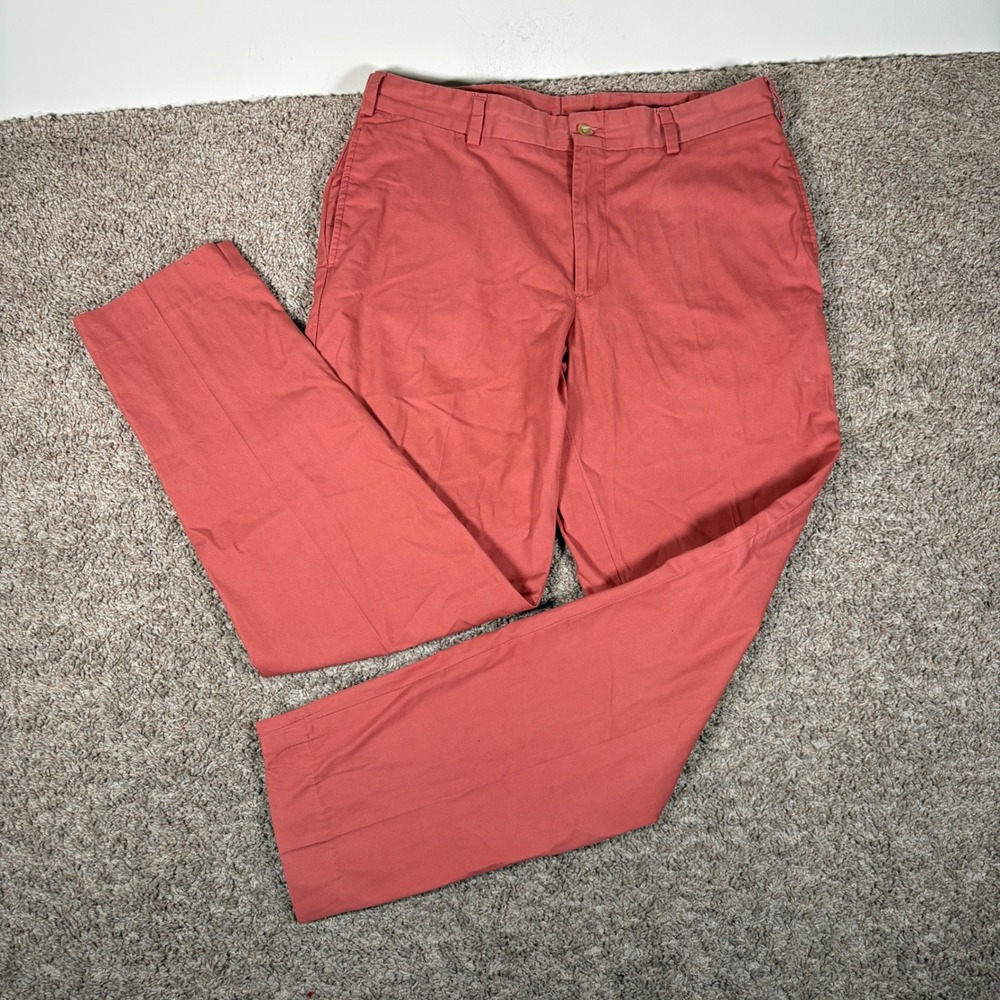 Bills Khakis Mens 35 Classic Fit Nantucket Red Chino Pants Double Pleated 35x32